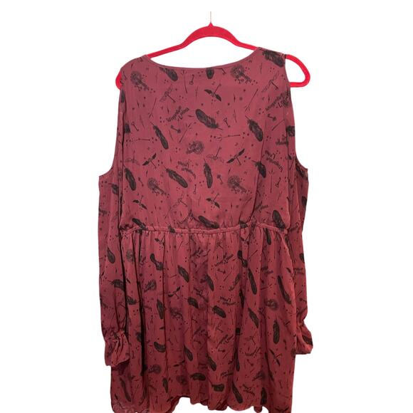 Harry Potter Sheer Cold Shoulder Dress Plus Size 2X - Picture 5 of 8